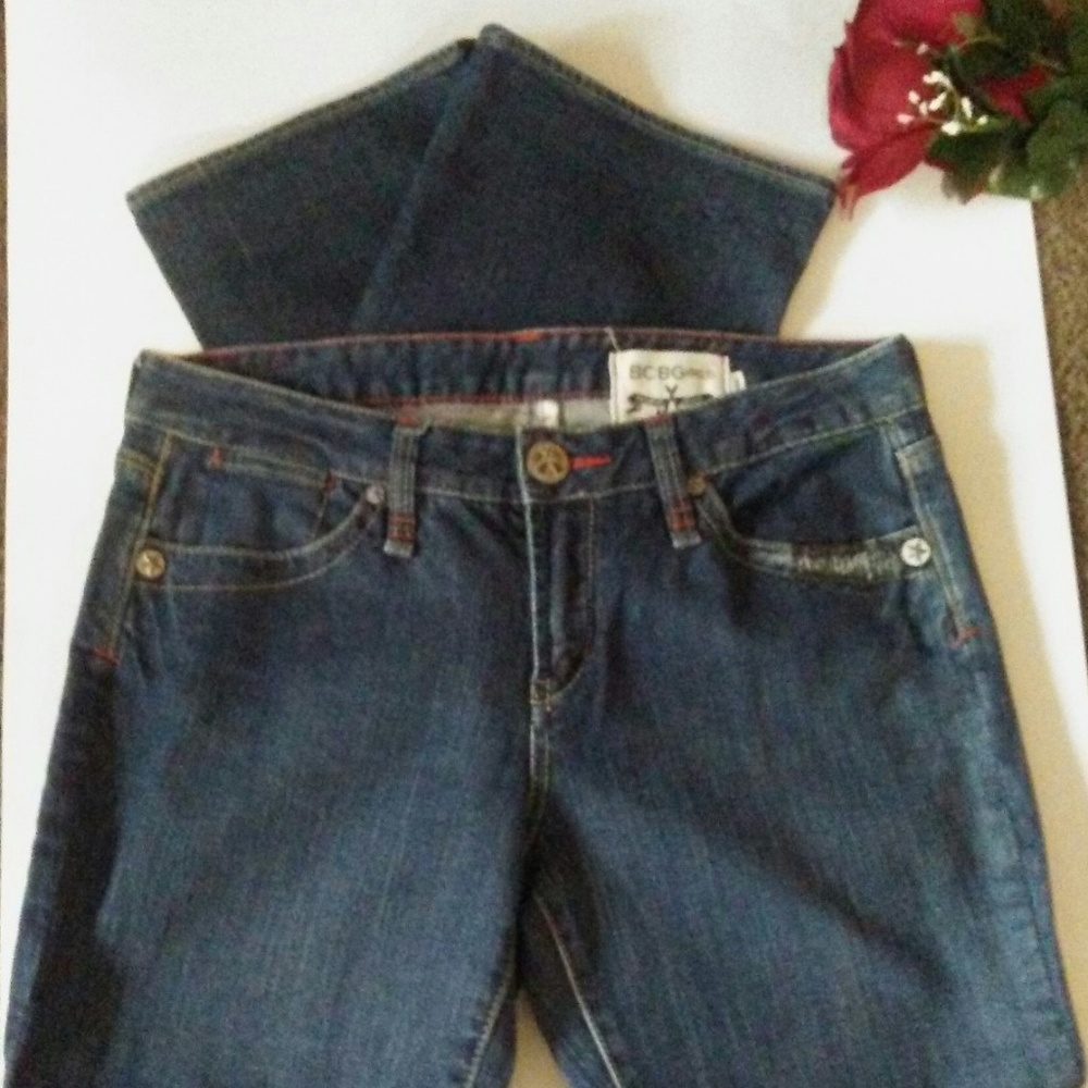 BCBGirls Womens Size 30 Distressed Boot Cut Jeans